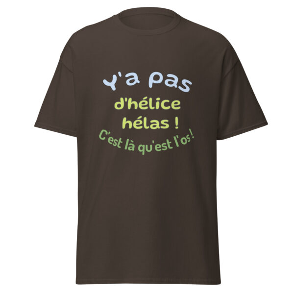 T-shirt "y'a pas d'hélice hélas, c'est là qu'est l'os" – Image 9