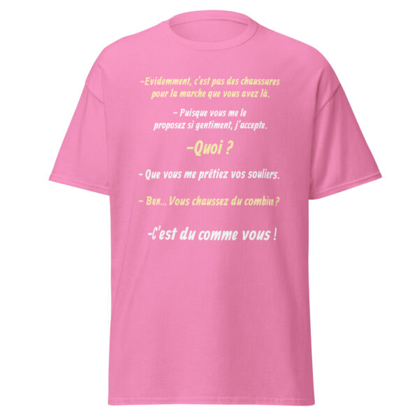 T-shirt "Vous chaussez du combien ? c'est du comme vous !" – Image 19