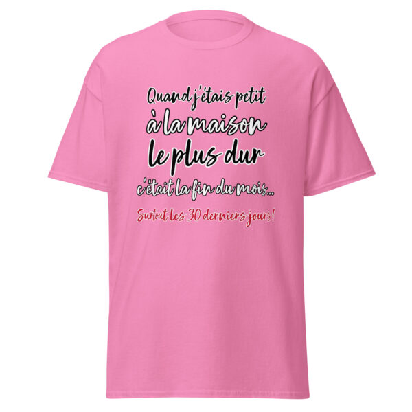 T-shirt "Quand j'étais petit, à la maison, le plus dur c'était la fin du mois..." – Image 17
