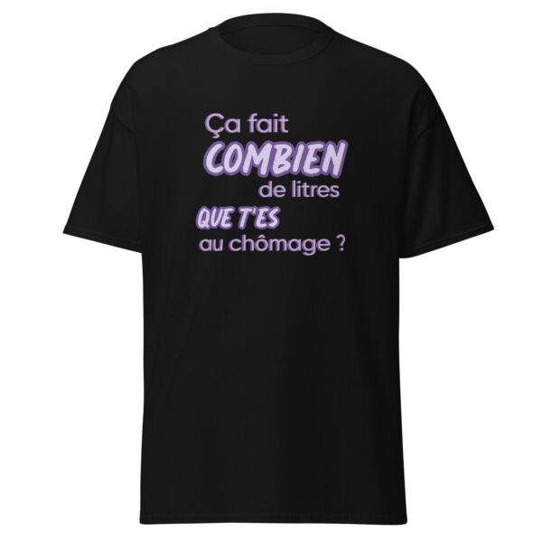 T-shirt "Ça fait combien de litres que t'es au chômage ?" – Image 4