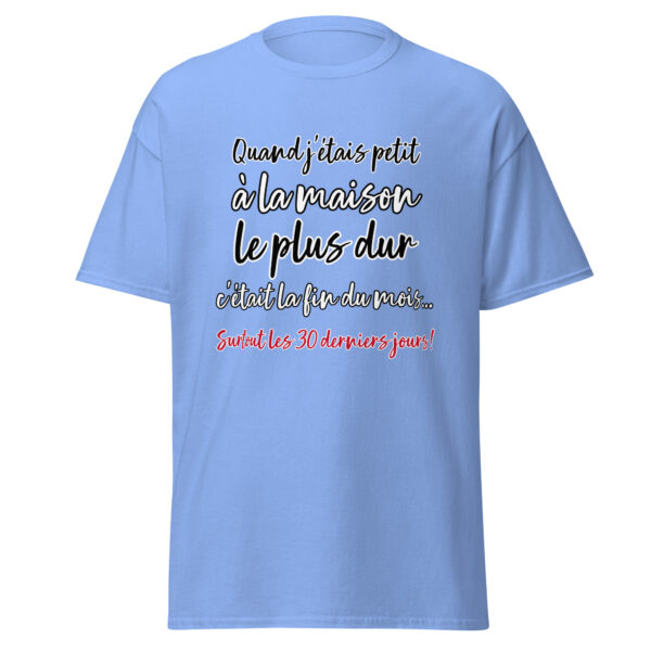 T-shirt "Quand j'étais petit, à la maison, le plus dur c'était la fin du mois..." – Image 19