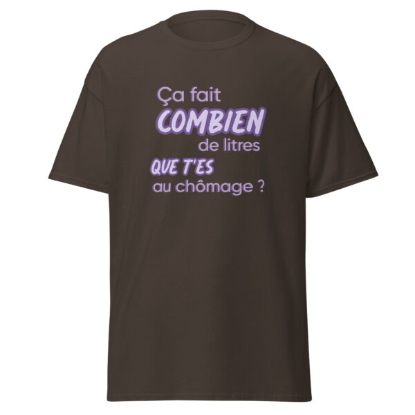 T-shirt "Ça fait combien de litres que t'es au chômage ?" – Image 10