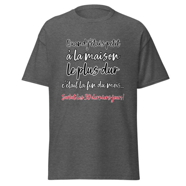 T-shirt "Quand j'étais petit, à la maison, le plus dur c'était la fin du mois..." – Image 11