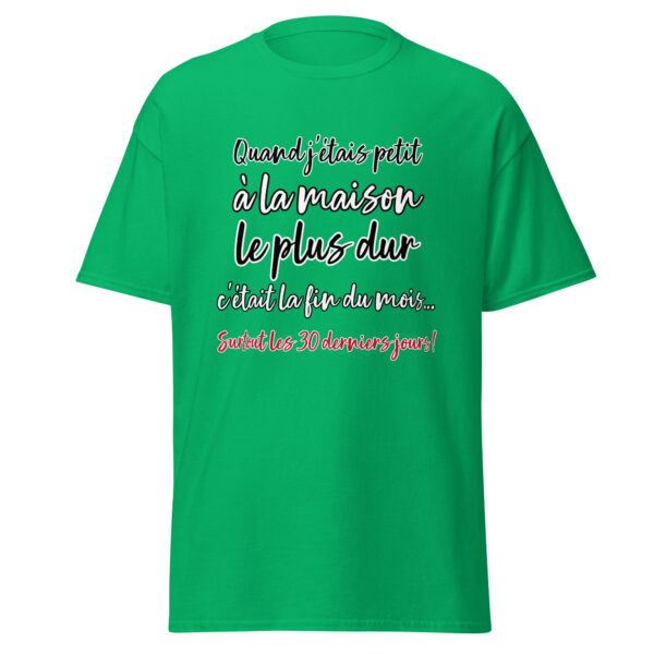 T-shirt "Quand j'étais petit, à la maison, le plus dur c'était la fin du mois..." – Image 15
