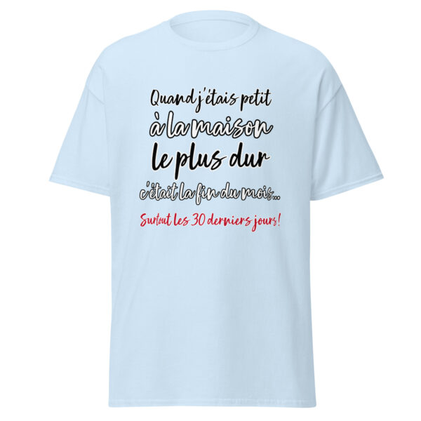 T-shirt "Quand j'étais petit, à la maison, le plus dur c'était la fin du mois..." – Image 27