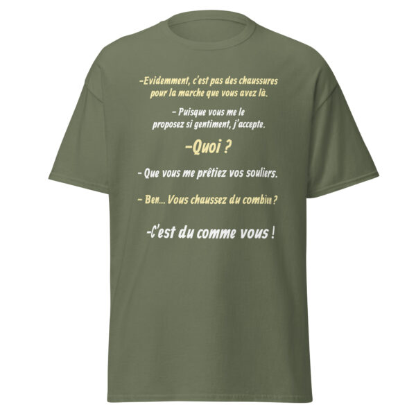 T-shirt "Vous chaussez du combien ? c'est du comme vous !" – Image 15