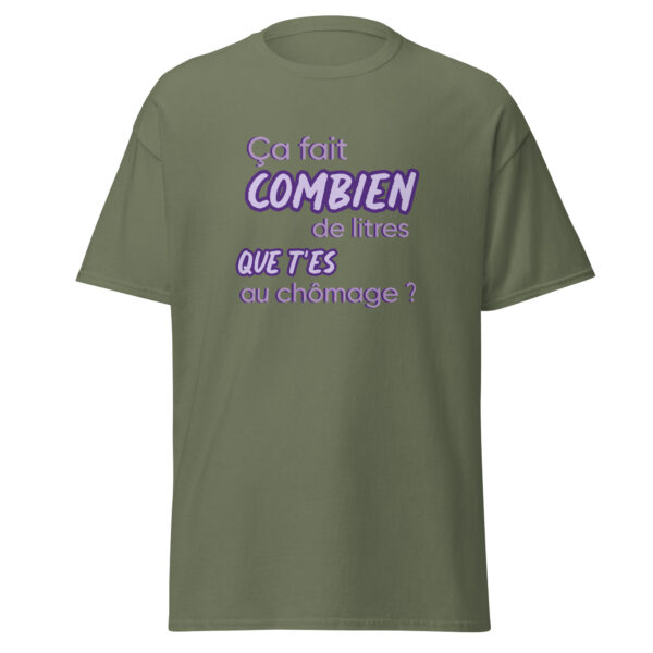 T-shirt "Ça fait combien de litres que t'es au chômage ?" – Image 16