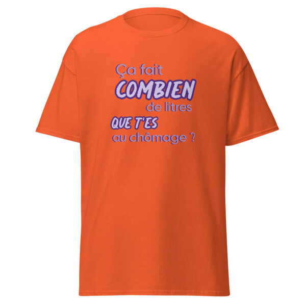 T-shirt "Ça fait combien de litres que t'es au chômage ?" – Image 18