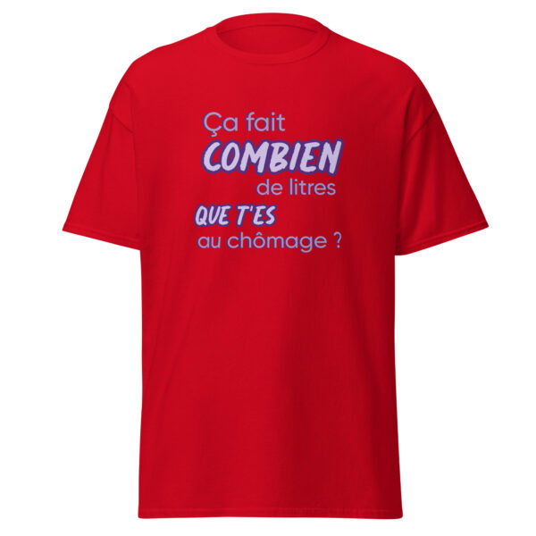 T-shirt "Ça fait combien de litres que t'es au chômage ?" – Image 8