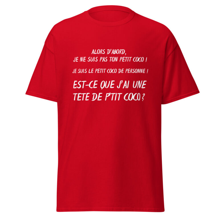 T-shirt "je ne suis pas ton petit coco" — t-shirt unisexe imprimé