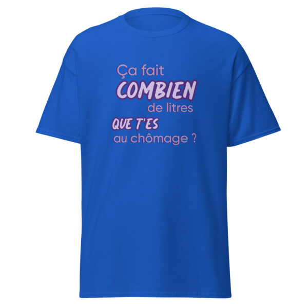 T-shirt "Ça fait combien de litres que t'es au chômage ?" – Image 12