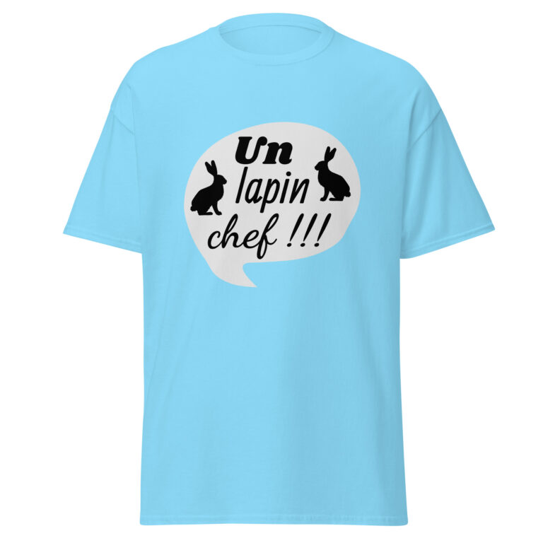 T-shirt "Un lapin chef !!!" — t-shirt unisexe imprimé