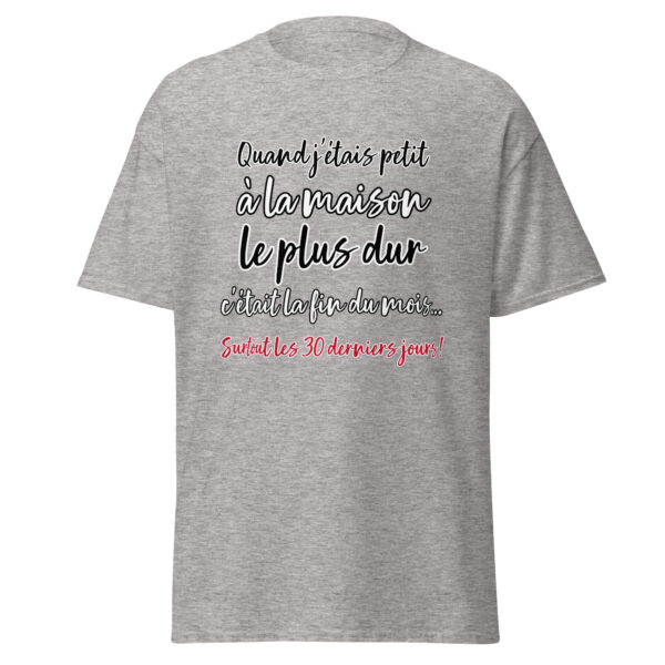 T-shirt "Quand j'étais petit, à la maison, le plus dur c'était la fin du mois..." – Image 23