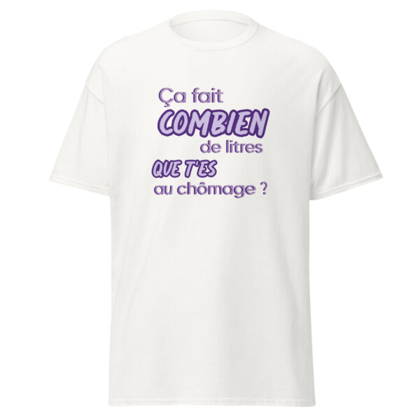 T-shirt "Ça fait combien de litres que t'es au chômage ?" – Image 31