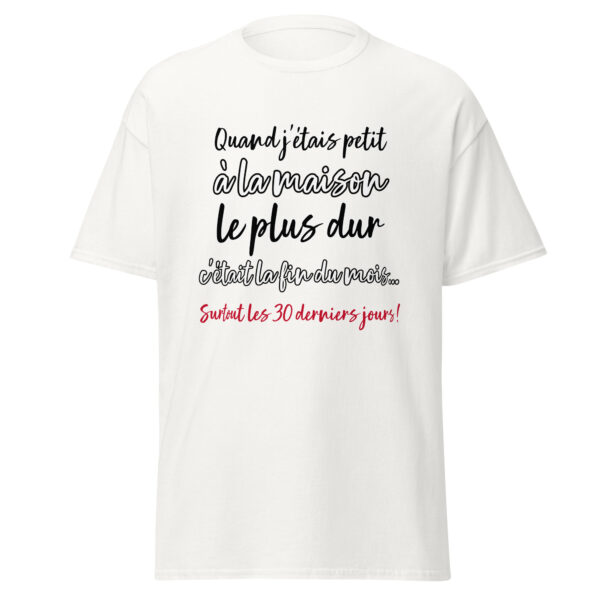 T-shirt "Quand j'étais petit, à la maison, le plus dur c'était la fin du mois..." – Image 31