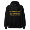 Sweat à capuche "J'ai tellement faim que je pourrais manger un œuf" – Image 2