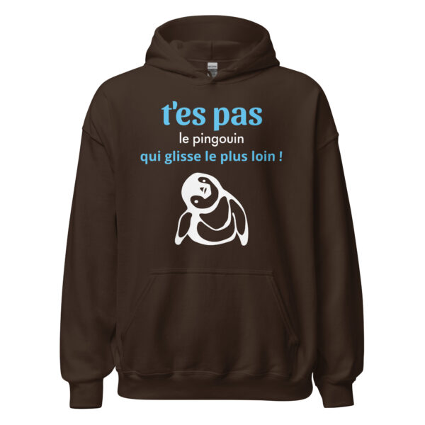 Sweat à capuche "T'es pas le pingouin qui glisse le plus loin !" – Image 7