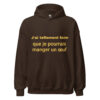 Sweat à capuche "J'ai tellement faim que je pourrais manger un œuf" – Image 8
