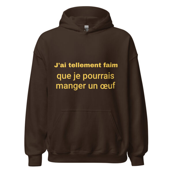 Sweat à capuche "J'ai tellement faim que je pourrais manger un œuf" – Image 8