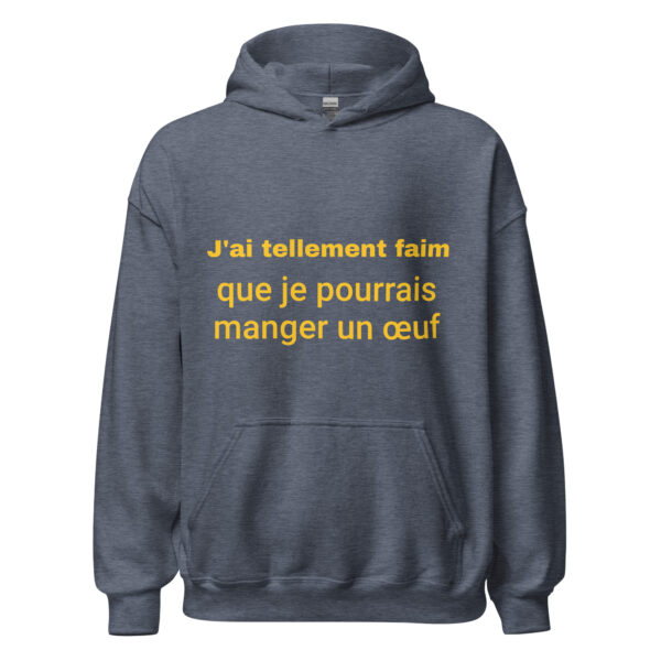 Sweat à capuche "J'ai tellement faim que je pourrais manger un œuf" – Image 18