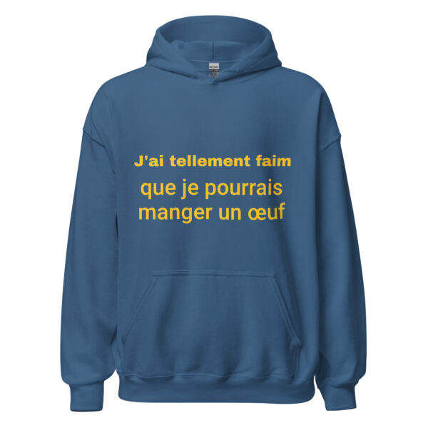 Sweat à capuche "J'ai tellement faim que je pourrais manger un œuf" – Image 16