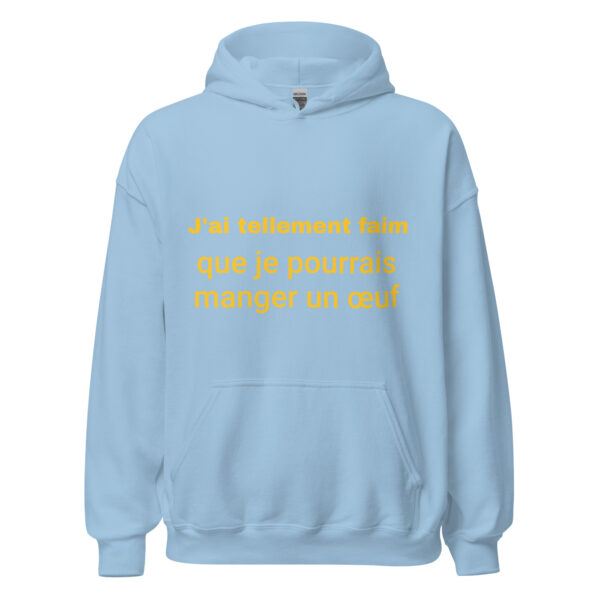 Sweat à capuche "J'ai tellement faim que je pourrais manger un œuf" – Image 26