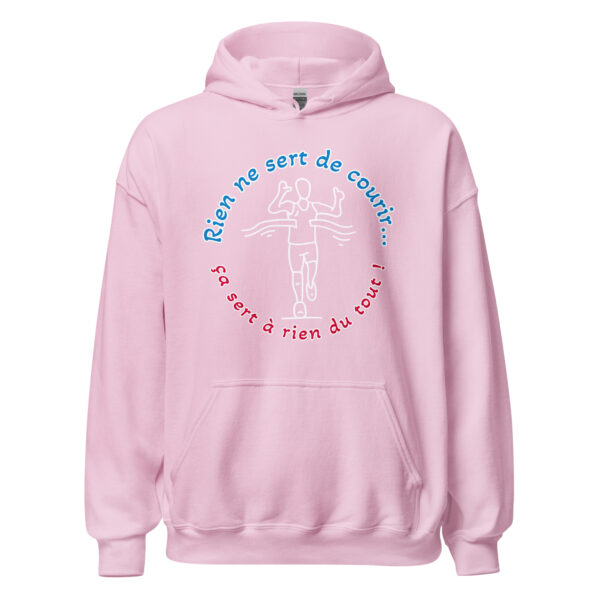 Sweat à capuche "rien ne sert de courir...ça sert à rien du tout !" – Image 29