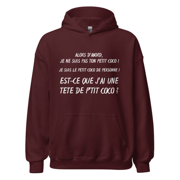 Sweat à capuche "alors d'abord je ne suis pas ton petit coco ! – Image 6