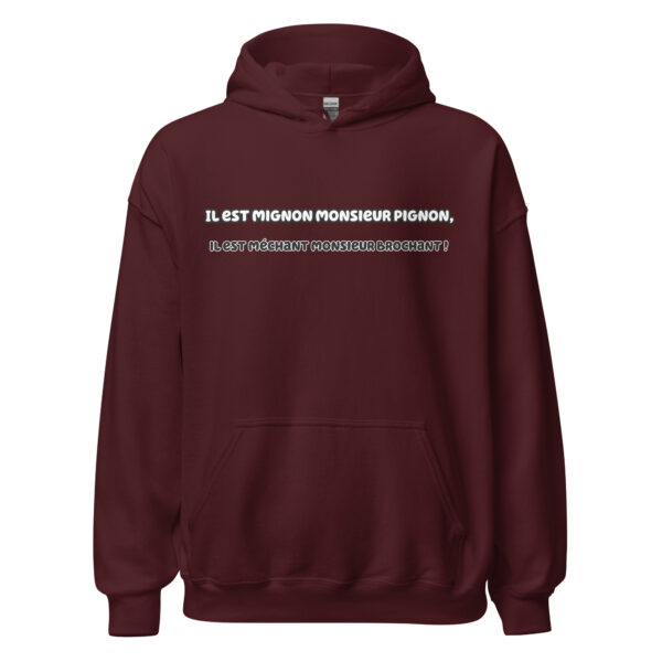 Sweat à capuche "Il est mignon monsieur Pignon, il est méchant monsieur Brochant !" – Image 6