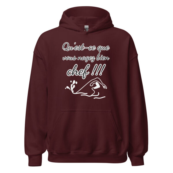 Sweat à capuche "Qu'est-ce que vous nagez bien, chef !!!" – Image 5