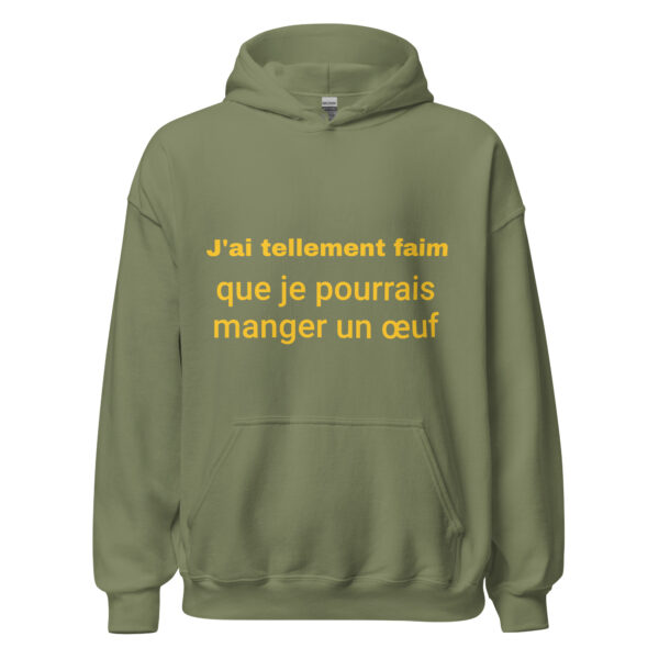 Sweat à capuche "J'ai tellement faim que je pourrais manger un œuf" – Image 22