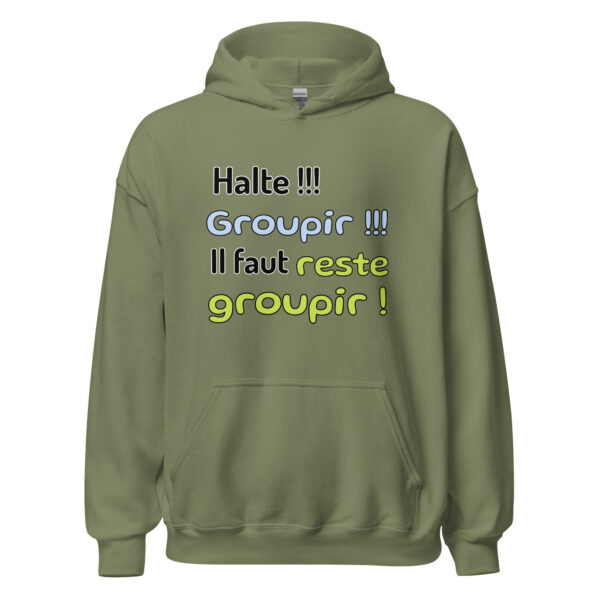 Sweat à capuche "Halte !!! Groupir !!! Il faut reste groupir !" – Image 21