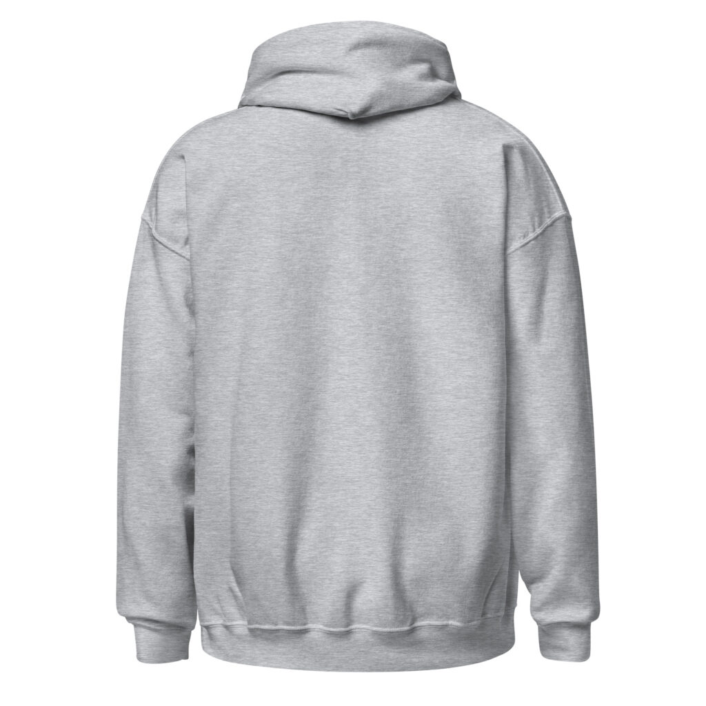 Sweat à capuche "Vous chaussez du combien ? c'est du comme vous !" — Gris Sport, dos