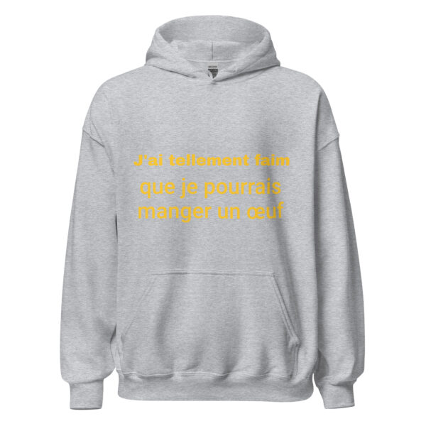 Sweat à capuche "J'ai tellement faim que je pourrais manger un œuf" – Image 24