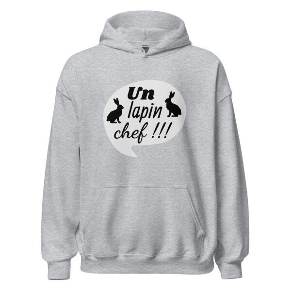 Sweat à capuche "Un lapin, chef !!!" – Image 23