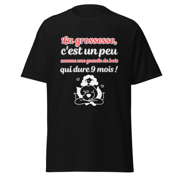 T-shirt femme enceinte "La grossesse, c'est comme une gueule de bois qui dure 9 mois !" – Image 5