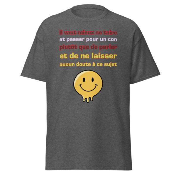 T-shirt "Il vaut mieux se taire et passer pour un con...." – Image 11
