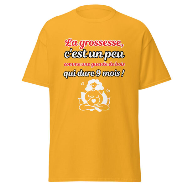 T-shirt femme enceinte "La grossesse, c'est comme une gueule de bois qui dure 9 mois !" – Image 22