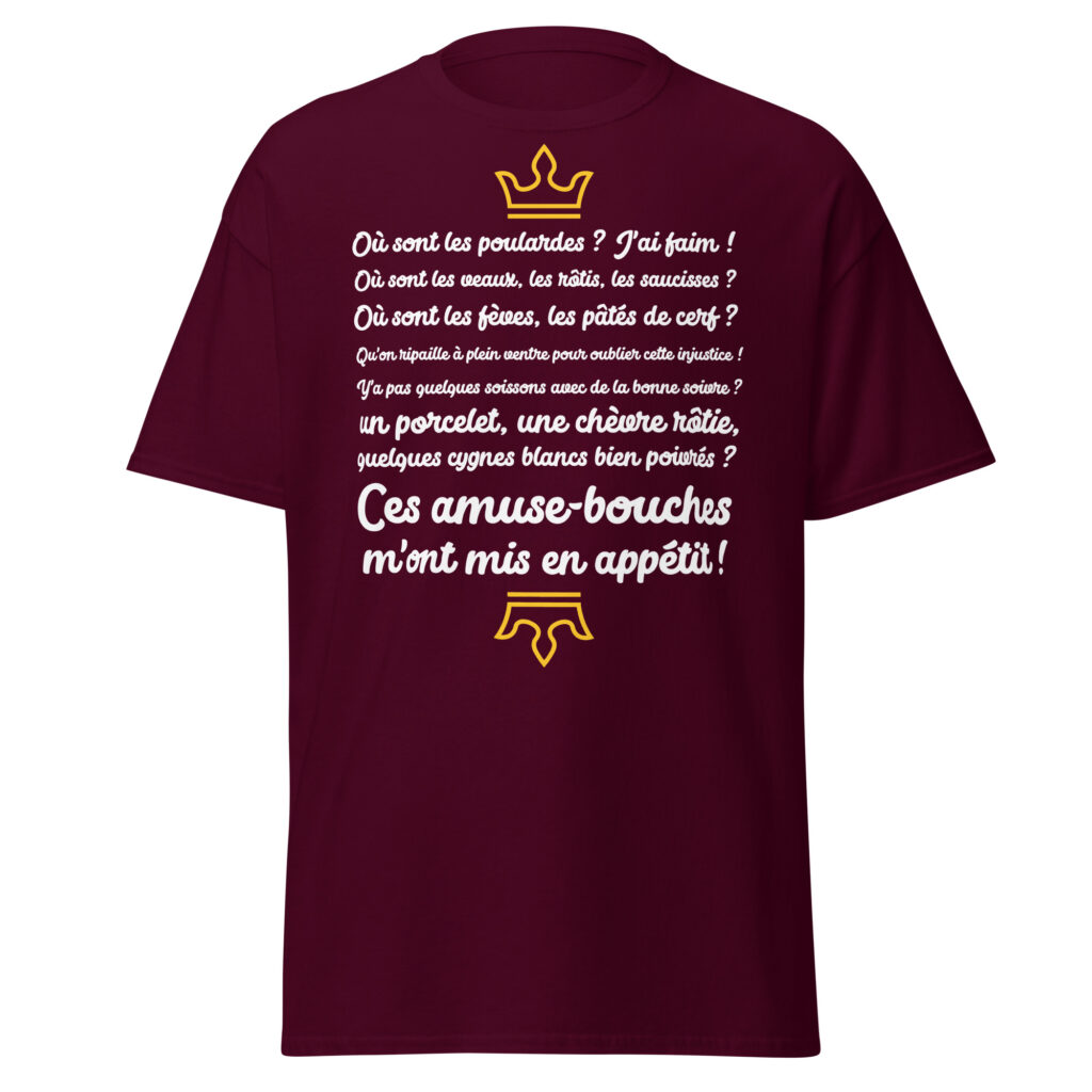 T-shirt les visiteurs "Ces amuse-bouches m'ont mis en appétit !" — Bordeaux, face