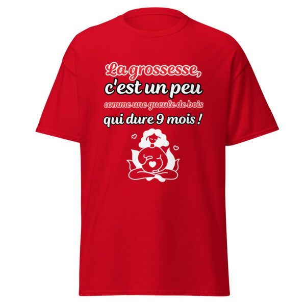 T-shirt femme enceinte "La grossesse, c'est comme une gueule de bois qui dure 9 mois !" – Image 9
