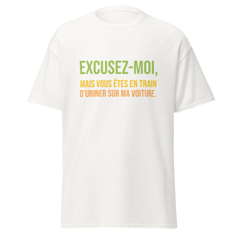 T-shirt Les Bronzés font du ski “Uriner sur ma voiture” – Réplique culte — t-shirt unisexe imprimé