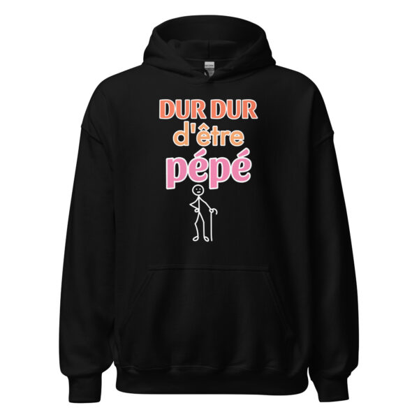 Sweat à capuche "Dur dur d'être pépé" – Image 2