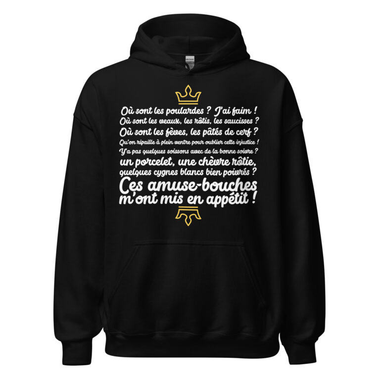 Sweat à capuche les visiteurs "Ces amuse-bouches m'ont mis en appétit !" — sweat à capuche unisexe imprimé