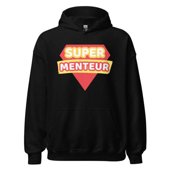 Sweat à capuche humoristique "super menteur" – Image 2