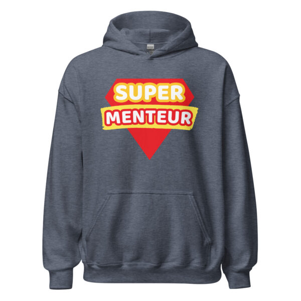 Sweat à capuche humoristique "super menteur" – Image 18