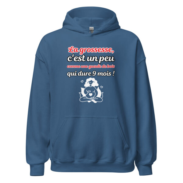 Sweat à capuche "La grossesse, c'est comme une gueule de bois qui dure 9 mois !" – Image 16