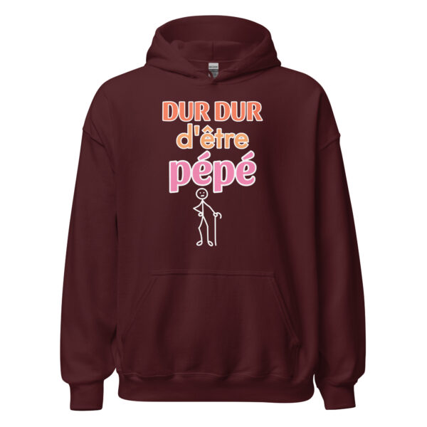 Sweat à capuche "Dur dur d'être pépé" – Image 6