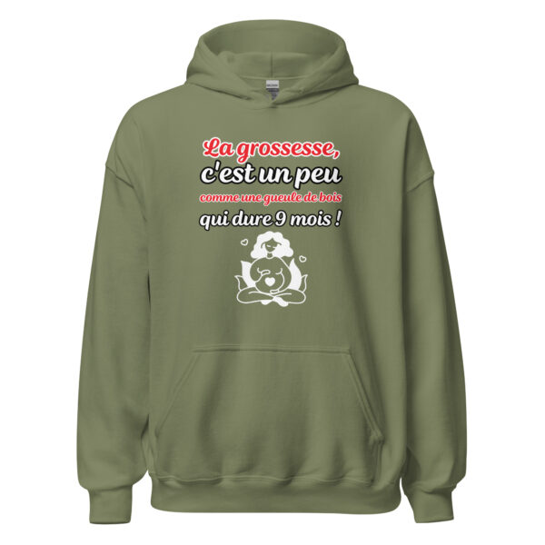 Sweat à capuche "La grossesse, c'est comme une gueule de bois qui dure 9 mois !" – Image 22