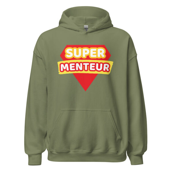 Sweat à capuche humoristique "super menteur" – Image 22