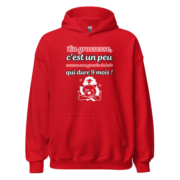 Sweat à capuche "La grossesse, c'est comme une gueule de bois qui dure 9 mois !" – Image 10